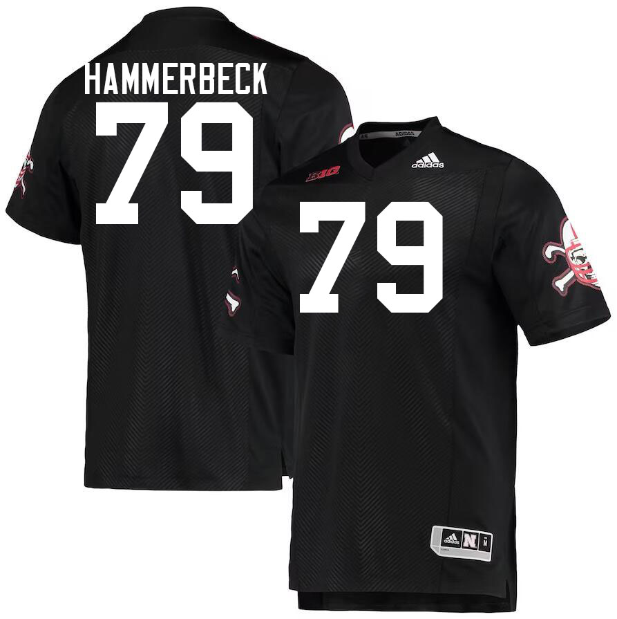 Nebraska Cornhuskers #79 Shawn Hammerbeck College Football Jerseys Stitched-Black